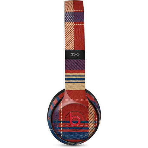 Red and Blue Plaid Beats Solo 3 Wireless Skin